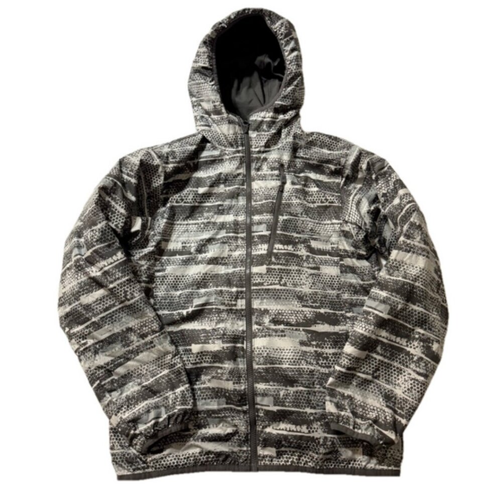 Columbia Grey Pattern Design Spring Fall Lined Waterproof Breathable Jacket Coat